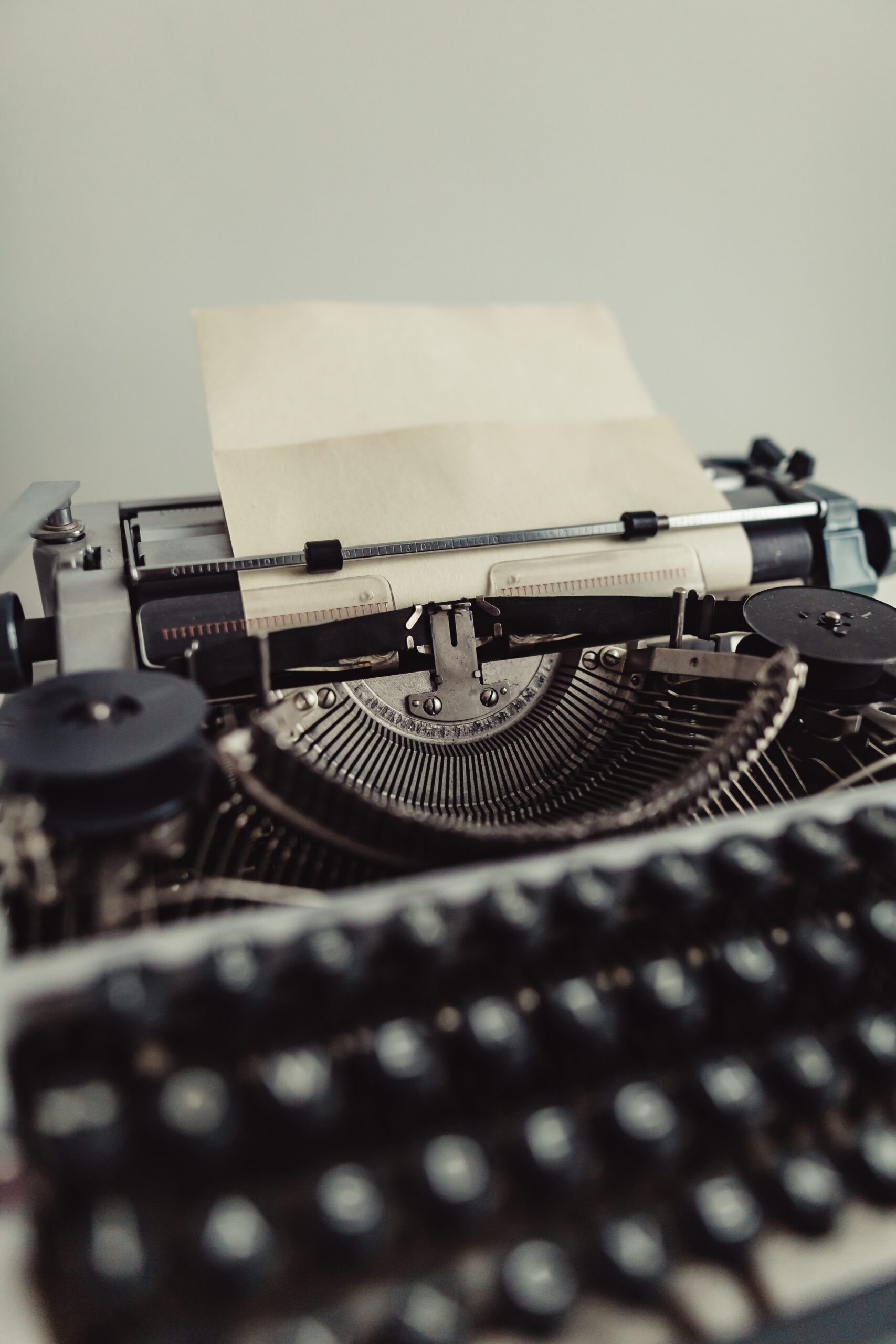 Metal parts of old typewriters